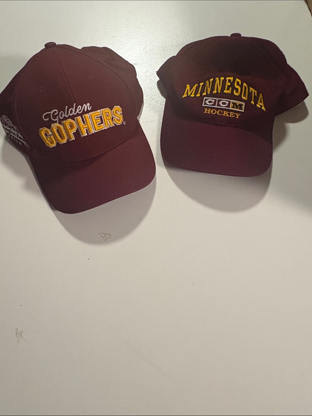 Minnesota Golden Gopher hats.